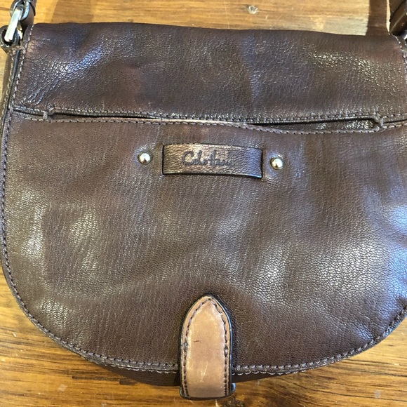 Cole Hann Brown leather crossbody vintage style - Picture 6 of 8